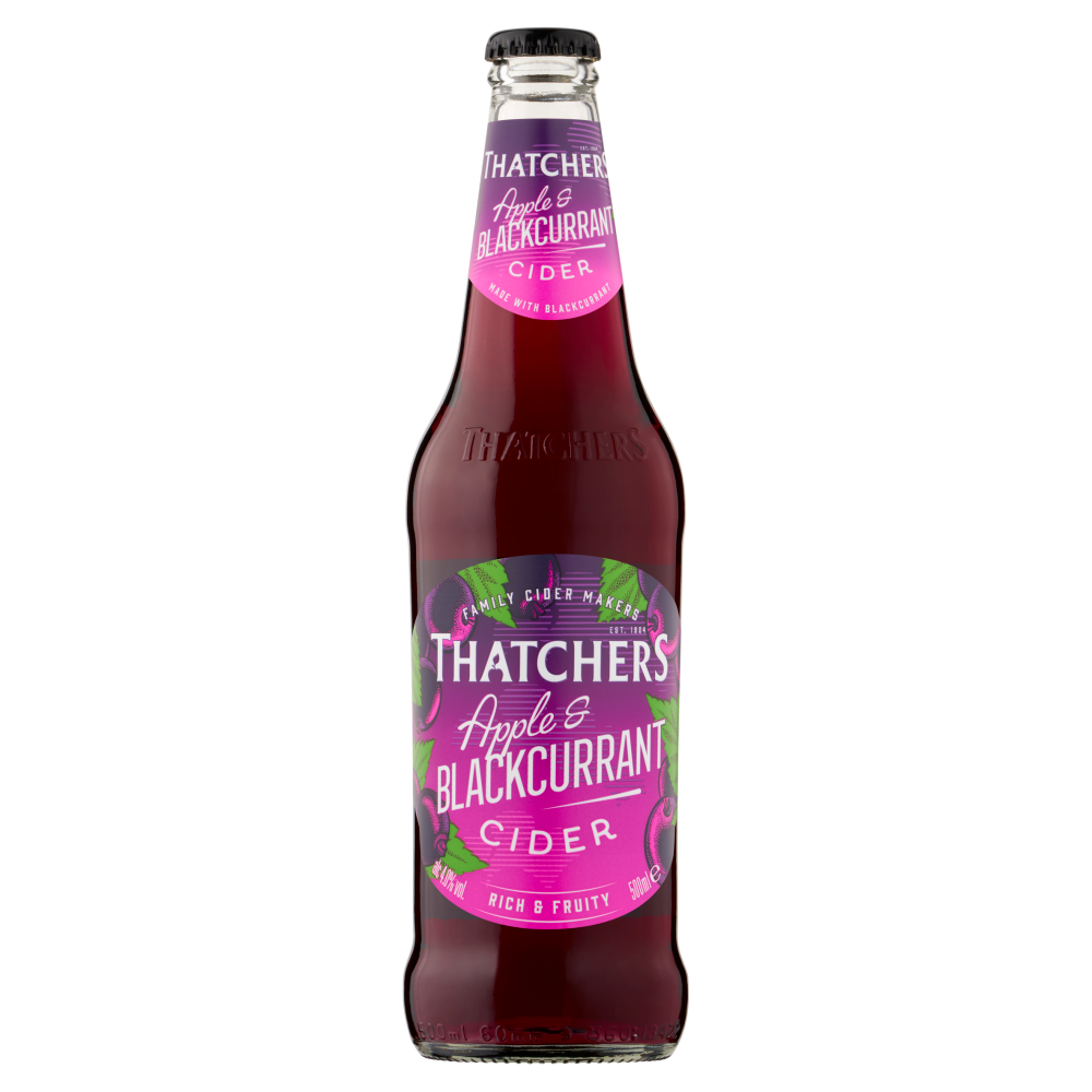 Thatchers Apple & Blackcurrant Cider NRB 6 x 500ml
