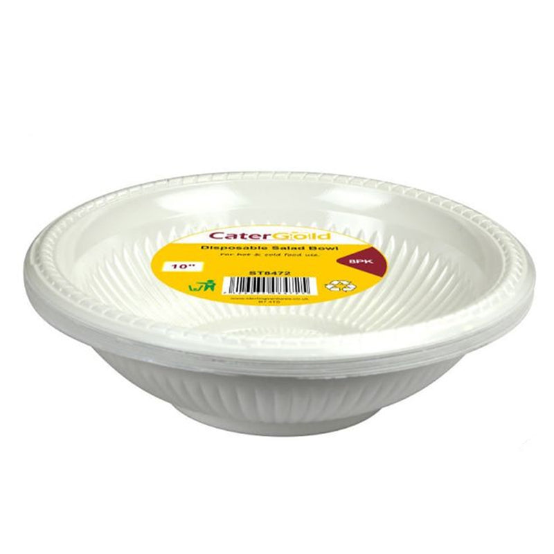 Reusable Plastic Salad Bowl 10" 8pk