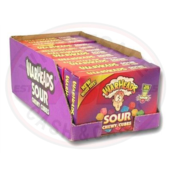 Warheads Chewy Cubes Theatre Box 4oz (113g) - 12CT