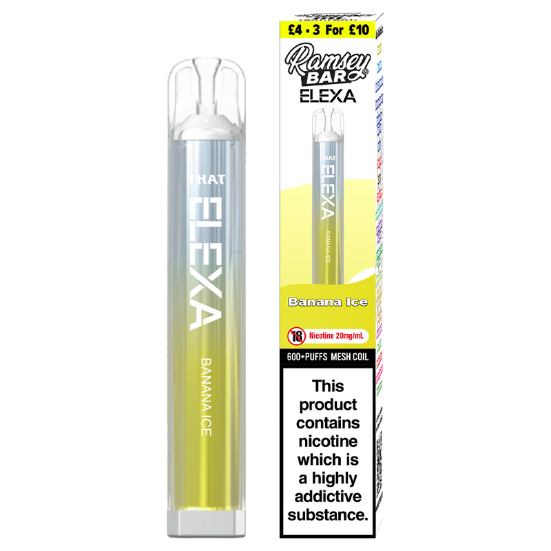 Ramsey Bar Elexa Disposable Vape Device 20mg