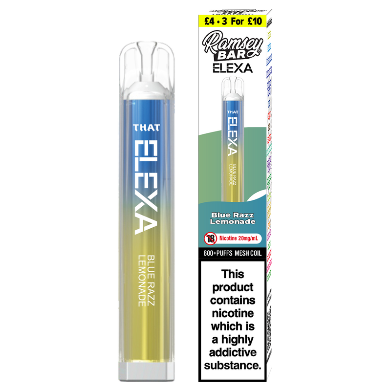 Ramsey Bar Elexa Disposable Vape Device 20mg