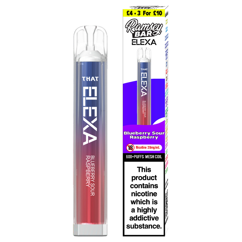 Ramsey Bar Elexa Disposable Vape Device 20mg