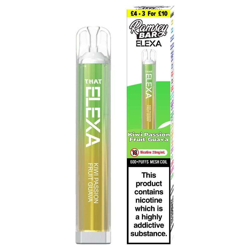 Ramsey Bar Elexa Disposable Vape Device 20mg