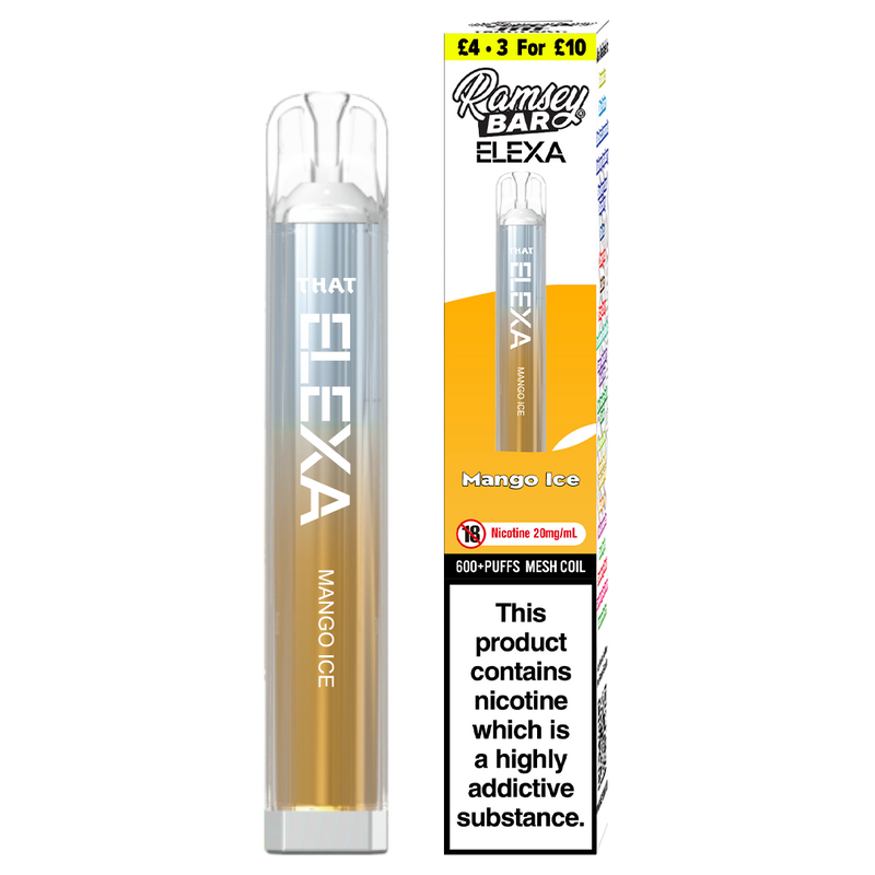 Ramsey Bar Elexa Disposable Vape Device 20mg