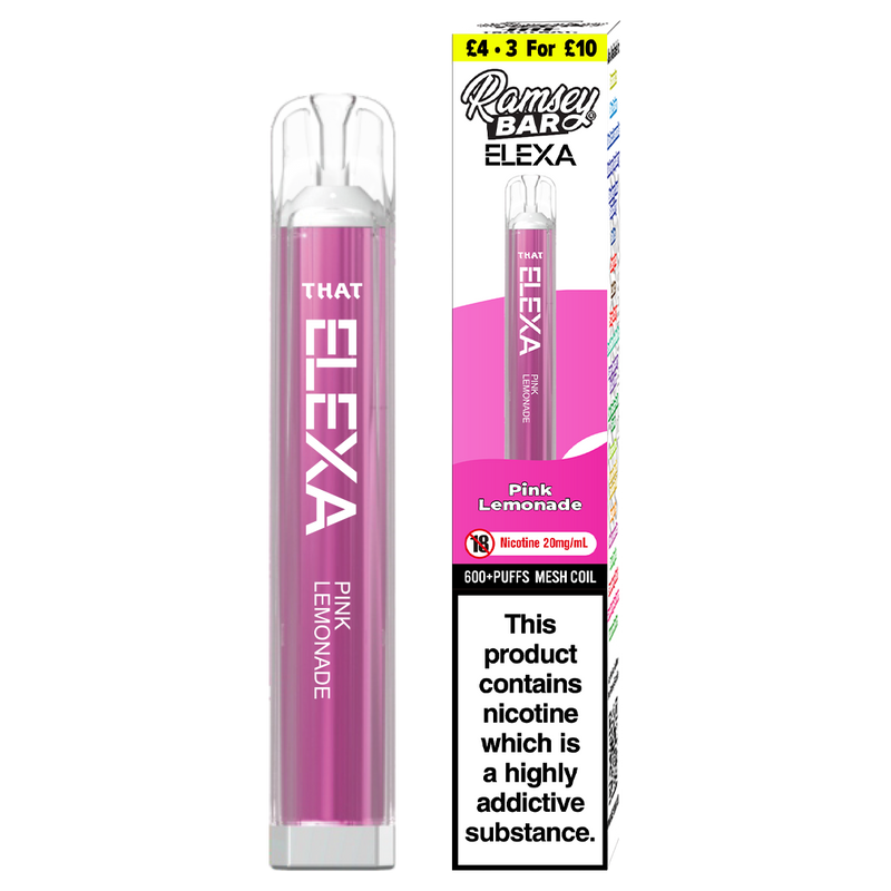 Ramsey Bar Elexa Disposable Vape Device 20mg