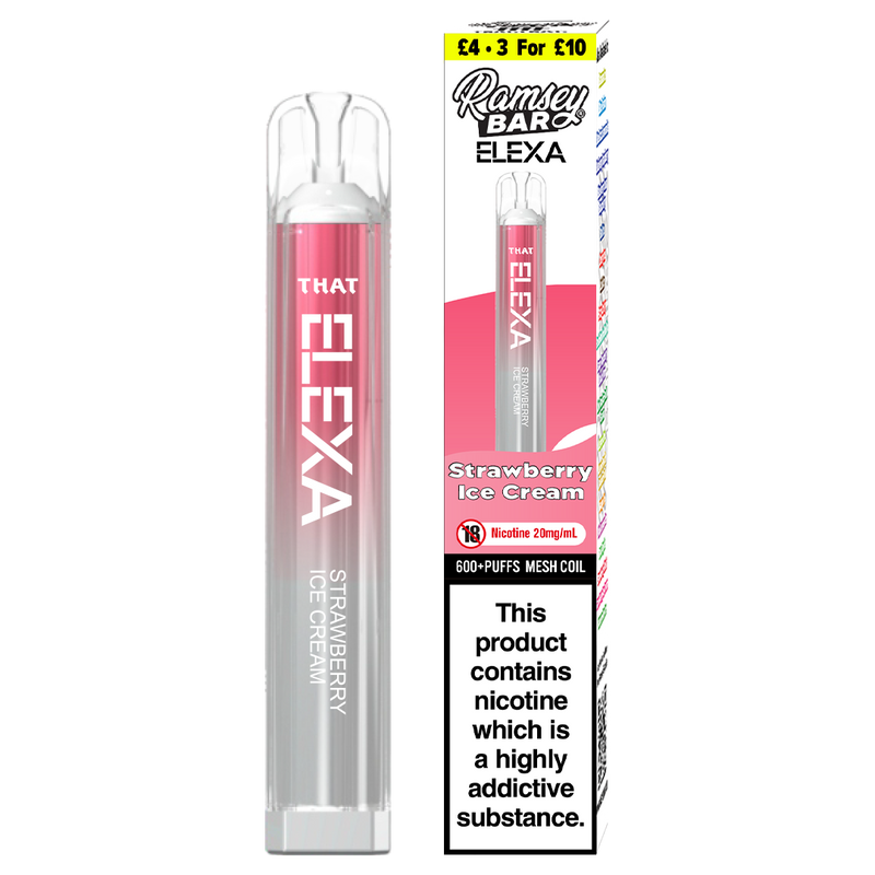 Ramsey Bar Elexa Disposable Vape Device 20mg