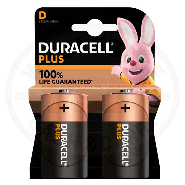 Duracell Plus D 2 Pack